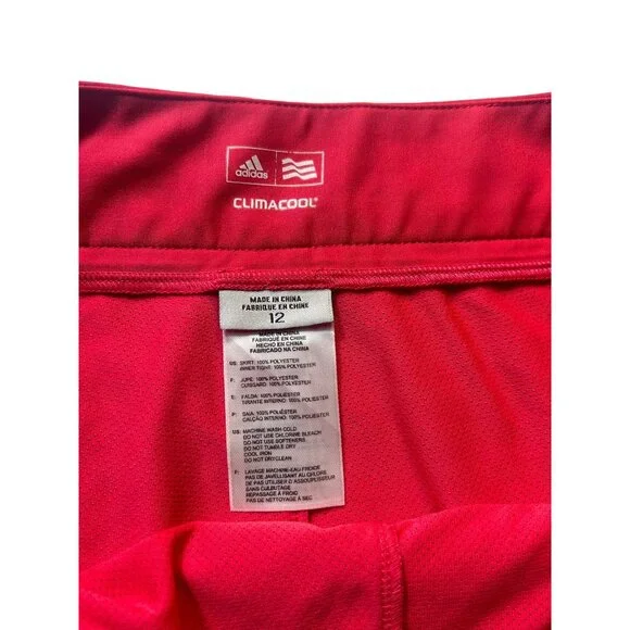 Adidas Sz 12 Skort ClimaCool Coral Golf Tennis Core - Picture 3 of 8